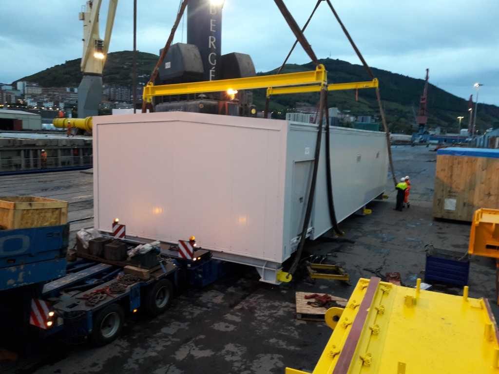 Tierra Mojada (Mexico) Construcción llave en mano de la mayor sala eléctrica fabricada en Europa transportada en un solo bloque.